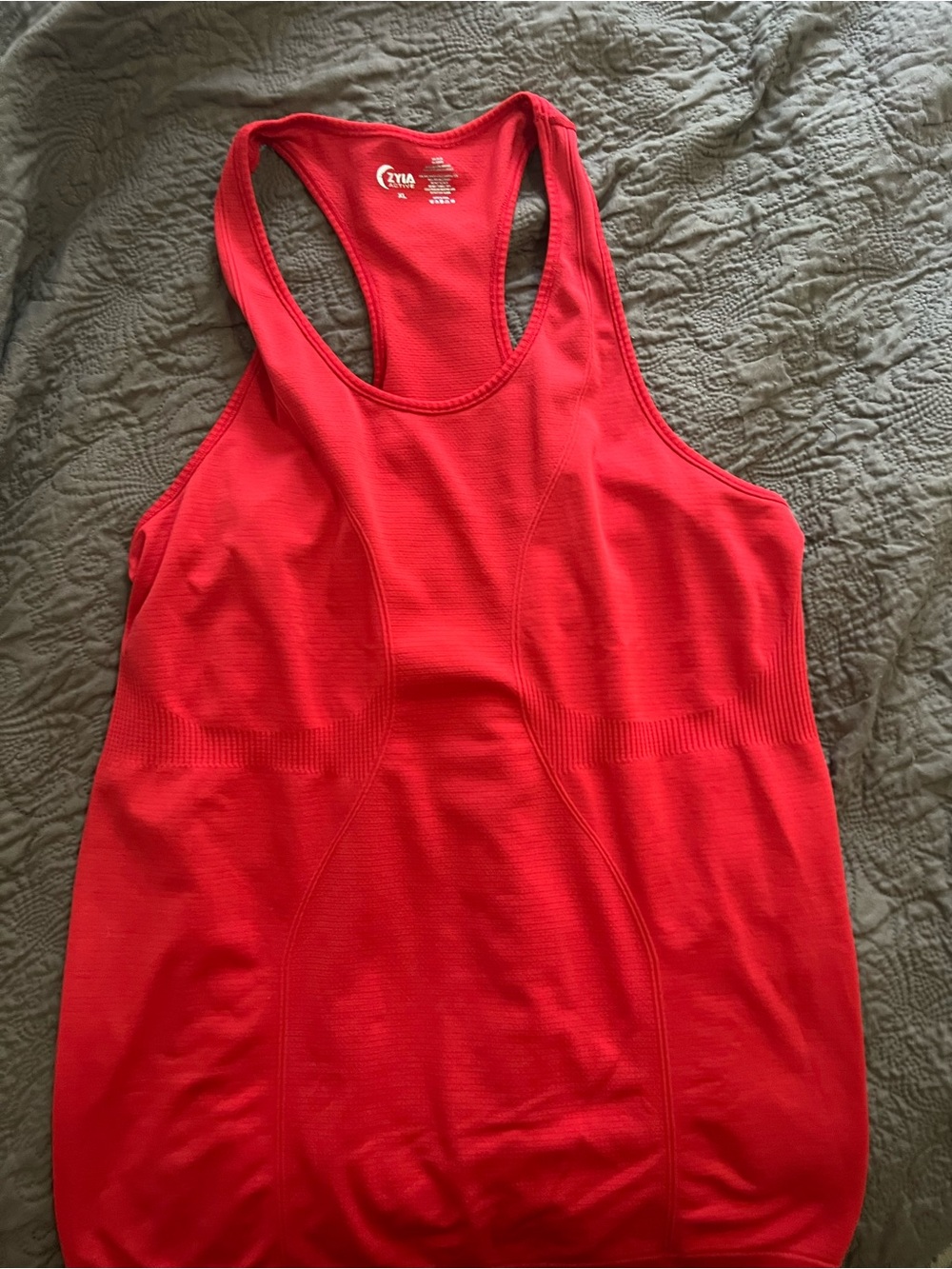 Zyia Women's Red Copper Charged Racerback Tank Top Xl